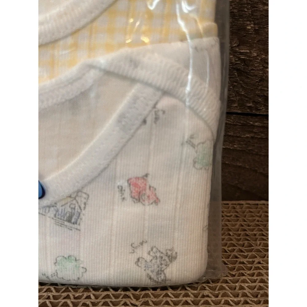 Vintage Hanes Baby One-piece Underwear L 21-23 Lbs Yellow Gingham Year 2000‎ Y2K